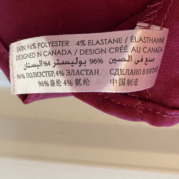 La Vie en Rose LUXURY EDITION Satin Shorts - Red Wine - Picture 7 of 8